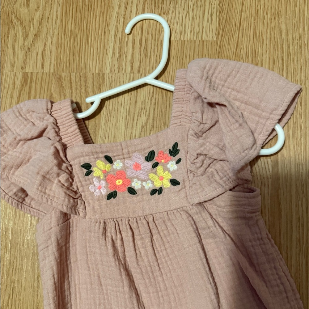 Cat & Jack Romper with Floral Embroidery